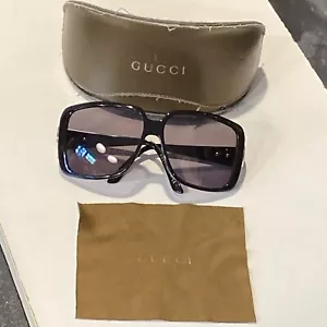 AUTENTICA MONTATURA BUG EYE NERA GUCCI STIR UP OCCHIALI DA SOLE ANNI '90 CUSTODIA ORIGINALE - Foto 1 di 19
