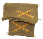 Original Zweiter Weltkrieg US Armee Infanterie Offizier Bullion Kragen Aufnäher Abzeichen CH17