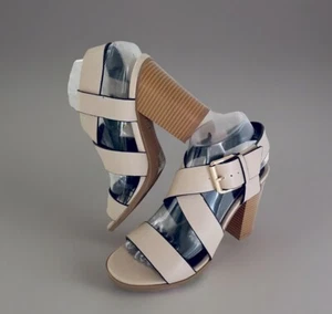 CHRISTIAN SIRIANO for Payless Women Shoes Heels Sz 7.5 Beige Strappy Buckle - Picture 1 of 9