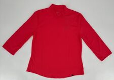 Nike Top Women's Medium Dri-FIT UV Ace Mock-Neck Golf Shirt Coral DA3233-604 NWT
