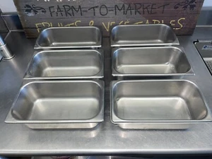 Padella Vapore Alimenti 6-NSF Terza Misura 1/3 Lunga Inox 4" Ristorante Commerciale - Foto 1 di 3