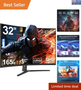 165Hz 32-Inch Curved Gaming Monitor with Adjustable Tilt and Stunning Resolution - Picture 1 of 10