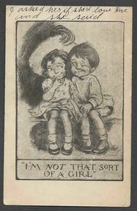 PPC DATATO 1910* SAN VALENTINO NON SONO QUEL TIPO DI RAGAZZA - Foto 1 di 1