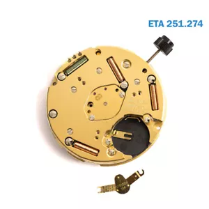 ETA SWISS MADE 251.274 Replaces Eta 251.272 Chronograph , WHITE DISK AT 4. - Picture 1 of 3