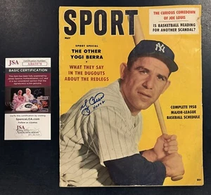 Yogi Berra Signed May 1958 SPORT Magazine Autograph Auto JSA Authenticated - Picture 1 of 2