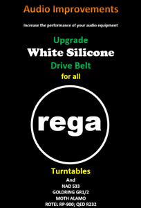 Rega Courroie en Spécial Blanc Silicone WHITE Drive Belt
