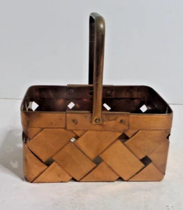 Brass / Copper lattice type small basket vintage - Picture 1 of 6