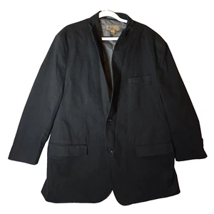 BLAU Pronto Uomo XXL schwarz Baumwolle 2Btn gekerbtes Revers Sport Blazer Jacke 2XL - Bild 1 von 14