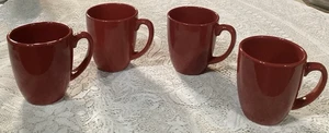 Corelle Coordinates Coffee Cups ~ Set Of 4 ~ Red - Picture 1 of 10