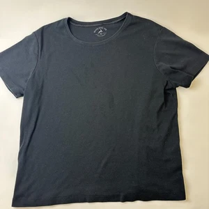 White Stag Tee Shirt Mens Large Black Basic Crew Neck Short Sleeve Casual Top - Picture 1 of 9
