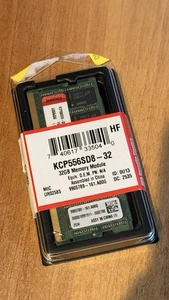 Kingston KCP556SD8 Laptop Arbeitsspeicher Modul 32 GB DDR5 5600 MHz SO-DIMM RAM - Bild 1 von 4
