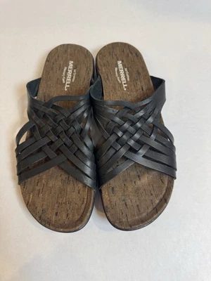 Sandalias Merrell Mahana Slide negras de espuma viscoelástica para mujer talla 8 Foto 1 de 4