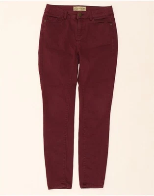 FAT FACE Womens Skinny Jeans UK 8 Small W27 L27 Burgundy Cotton JP32 - Image 1 of 3