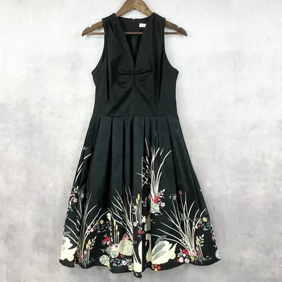 Vestido Belle Poque Mujer M Cisnes Pinup Jardín Fiesta Coqueta Caprichoso Rockabilly Foto 1 de 4