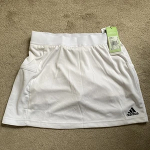 adidas  Tennis Skirt & Compression Shorts Womens White 2in1 NEW - uk small  - Picture 1 of 5