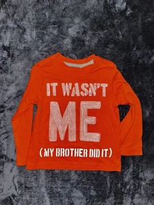 NWT Boys Crazy 8 "It Wasn't Me (My Brother Did It)" Long Sleeve Shirt 2T - Picture 1 of 4