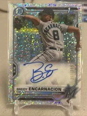 2021 Bowman Chrome Prospects /299 Sparkle Auto  Breidy Encarnacion #cpa-be - Image 1 of 2