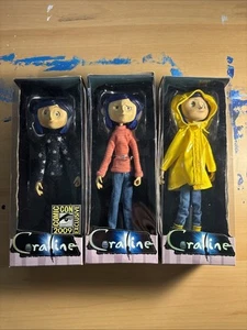 Three Of The Original NECA 2008 Coraline Figurines - Picture 1 of 19