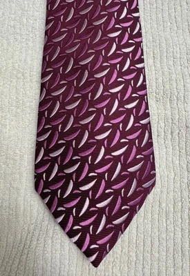 Corbata de seda hecha a mano CHARVET Place Vendome púrpura y plata hecha en Francia 60 X 3,75 Foto 1 de 4