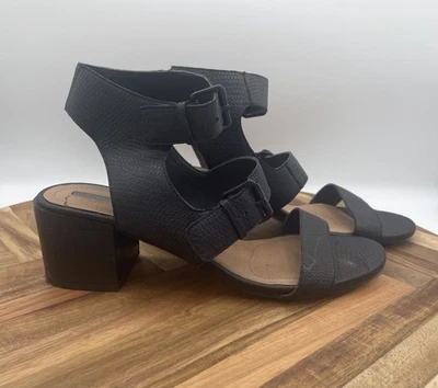 Tahari Dalton Black Strappy Buckle Gladiator Sandals 117020 Black Women’s 8 GUC - Image 1 of 4