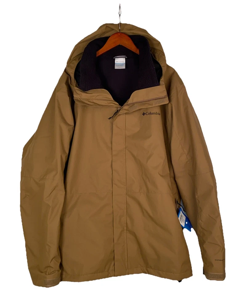 Chaqueta Colombia Interchange Para Hombre 3x XXXL Omni Tech Tostada 180$ Minorista Nueva Con Etiquetas Foto 1 de 4
