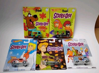 Hot Wheels Premium Collectors Real Riders SCOOBY DOO Juego Completo de 5 NUEVO CIB Foto 1 de 4