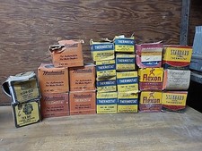 Vtg (most NOS) Classic Car Thermostat Lot of 21:heatmaster Harrison Flexon
