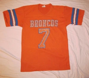 Original VTG 70s Denver Broncos 7 Craig Morton era Rawlings orange jersey S / M - Picture 1 of 6