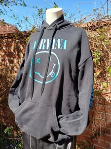 Nirvana Hoodie Kapuzenpullover Sweatshirt XL BLAU - Bild 1 von 4