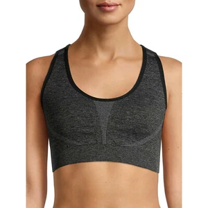 Sujetador deportivo Avia para damas de moda activa soporte bajo gris jaspeado talla M 8-10 - Imagen 1 de 5