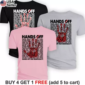 Camiseta Manos Fuera 2025 Protesta Anti Trump Presidente MAGA Política BAT05 - Imagen 1 de 19