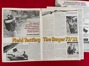 Field Testing The Ruger 77/22 Magazine Article/Print Ad Historical & Informative - Picture 1 of 3