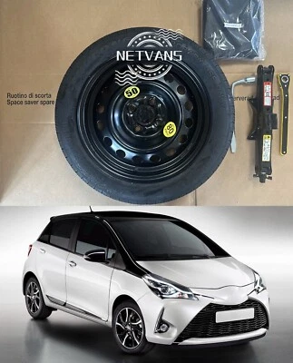 Ersatzrad Notrad 15" fùr TOYOTA YARIS 4-Loch Wagenheber Schlüssel und Tasche - Bild 1 von 2