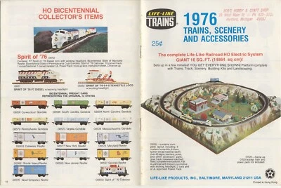 Life-Like Trains 1976 USA Trains Scenery and Accessories HO Scale E aa catalog - Image 1 of 2