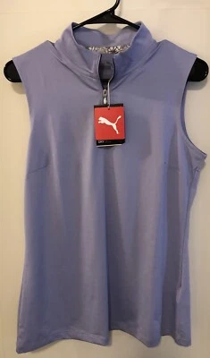 Top para mujer nuevo con etiquetas Puma DryCell sin mangas falso cuarto cremallera dulce lavanda Foto 1 de 4