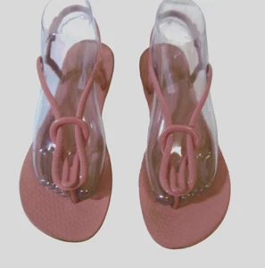 Ipanema Grendene Women's Size 8 Peach Slingback Thong Sandals VGC B30 - Picture 1 of 8