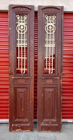 Antique Architectural Salvaged Wood & Iron Doors. Wine Cellar Barn Grand Entry Cover