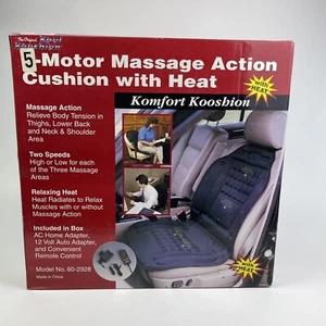 Kindler Kooshion Massage 5 Motor Action Massage With Heat Cushion - Picture 1 of 7