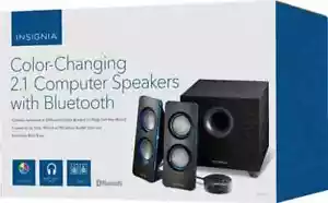 Insignia NS-Insi5004BT 2.1 Altoparlanti Bluetooth Illuminati - Nero (3 Pezzi) - Foto 1 di 4