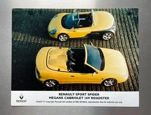 Original Renault Sport Spider & Megane Cabriolet 16V Roadster Press Photo 1997 - Picture 1 of 2