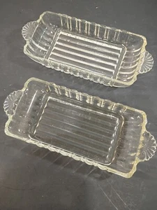 VTG Anchor Hocking A560 rectangular relish dishes (set of 2) VGC - Picture 1 of 8