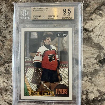 1987-88 O-Pee-Chee OPC #169 Ron HEXTALL BGS 9.5 Rookie RC! - Image 1 of 4