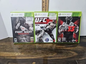 Lot Of Three Xbox 360 Fighting Game Ufc Fight Night & Wrestling WWE 13 - Picture 1 of 13