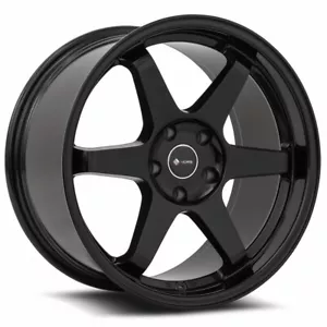 18x9.5 Vors TR37 5x120 +35 Gloss Black Wheels (Set of 4) - Picture 1 of 3