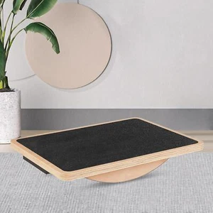 Holz-Balance-Board, Balance-Stabilitätstrainer, Gleichgewichtstraining, - Bild 1 von 8