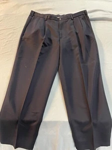 Perry Ellis Mens Navy Pleated Dress Pants Slacks Trousers Pants Size 40x30 - Picture 1 of 12