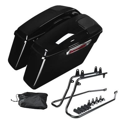 马鞍袋带 5 x 7 英寸扬声器镂空和支架 适合 Harley Softail Fatboy 84-17 — 第 1/4 张图片