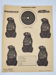 (Paquete de 10) Winchester Western Woodchuck Target vintage años 50 - Imagen 1 de 1