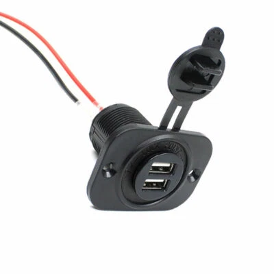 12V Auto KFZ Einbau Steckdose Zigarettenanzünder-Adapter Dual USB-Ladegerät DE - Bild 1 von 4