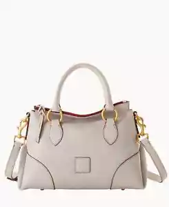 Dooney & Bourke Florentine Satchel 30 Orig Packaging $458 ECRU - Picture 1 of 17